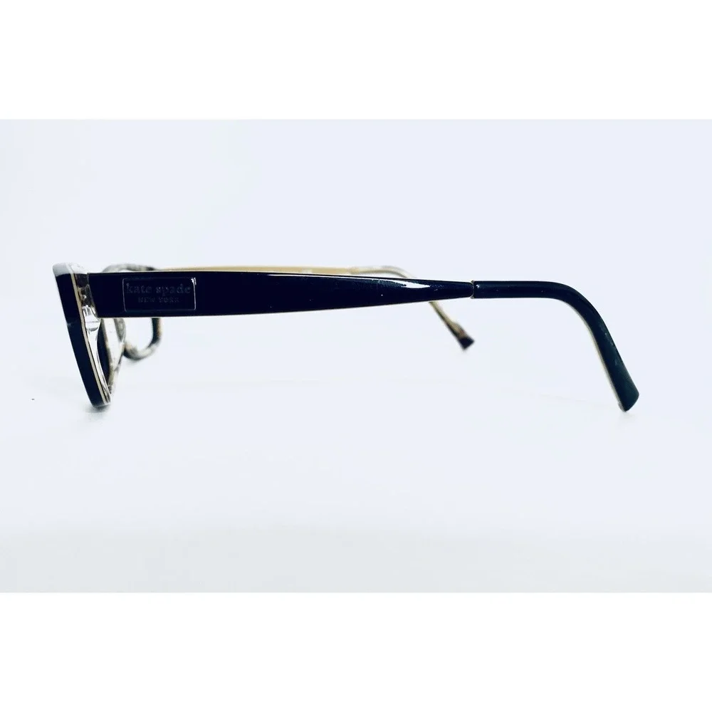 Kate Spade NY Black Leopard Cat Eye Rectangular Glasses Leanne 51 16 135